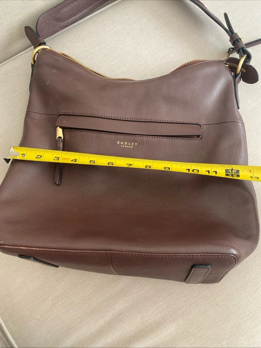 Radley London Postman Mews Medium Leather Shoulder Bag - Rich Brown Hobo
